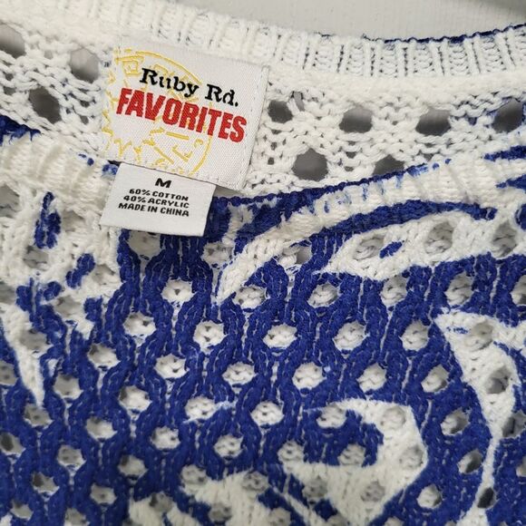 Open Weave Sweater by Ruby Rd Med - Picture 4 of 5